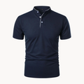 Leandro | Men's Mandarin Collar Short Sleeve Polo Shirt