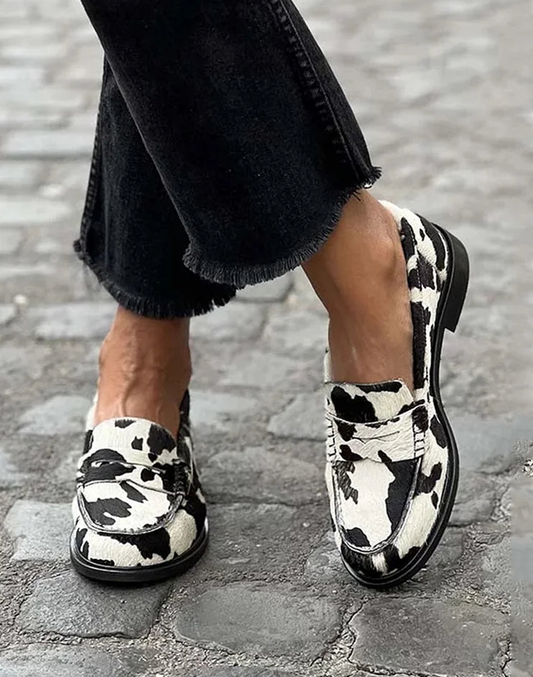 Lennox | Women's Cow Print Loafers