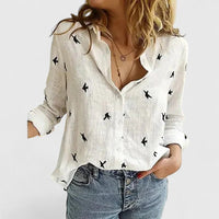Lenora | Women's Floral Print Collared Blouse