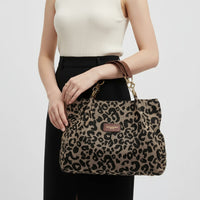 Sybil – Elegant Leopard Print Tote Bag