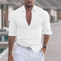 Leocadio | Men's Collared Long Sleeve Button-Up Casual Shirt