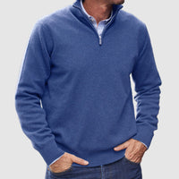 Leofric | Men's Quarter-Zip Long Sleeve Pullover Sweater