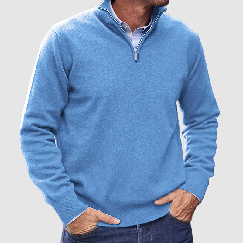 Leofric | Men's Quarter-Zip Long Sleeve Pullover Sweater