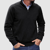 Leofric | Men's Quarter-Zip Long Sleeve Pullover Sweater