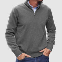 Leofric | Men's Quarter-Zip Long Sleeve Pullover Sweater