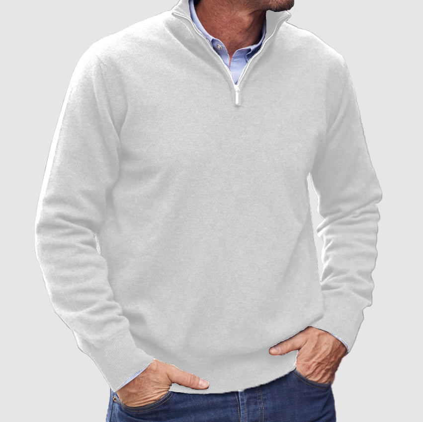 Leofric | Men's Quarter-Zip Long Sleeve Pullover Sweater