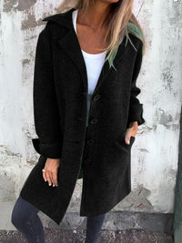 Pippa - Lapel Collar Button-Front Coat