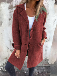 Pippa - Lapel Collar Button-Front Coat