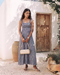 Light Blue Printed Serene Maxi Dress