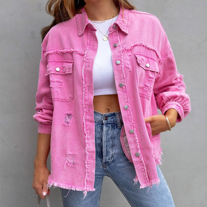 Lilith | Women's Distressed Long Sleeve Jacket