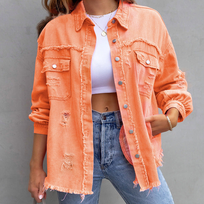 Lilith | Women's Distressed Long Sleeve Jacket