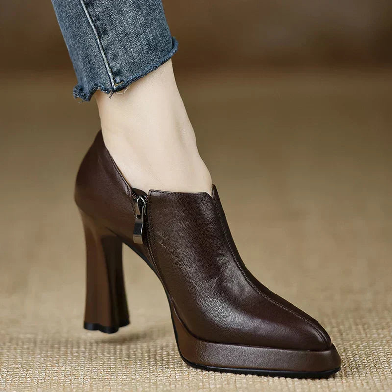 Lilliana | Women's Block Heel Ankle Boots Side Zip