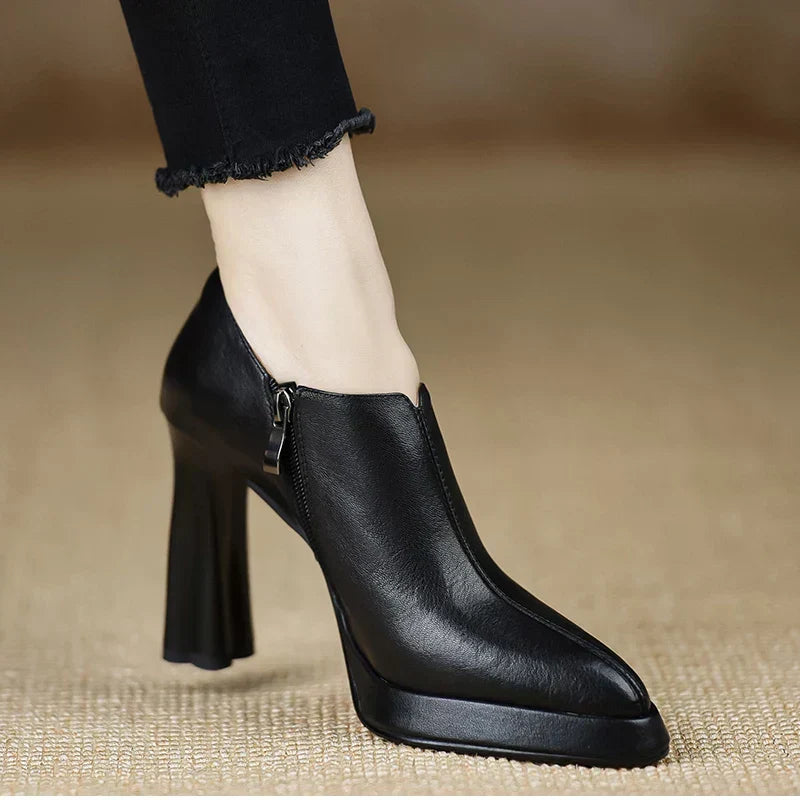 Lilliana | Women's Block Heel Ankle Boots Side Zip
