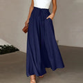 Isabella | Linen Wide Leg Pants High Waist Drawstring A-Line Pockets