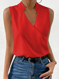 Linnea | Women's Floral Print Sleeveless V-Neck Blouse