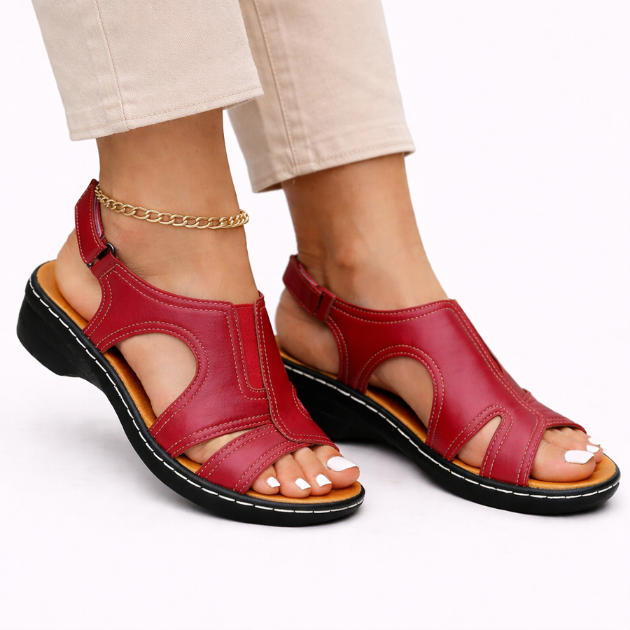Linnea | Women's Open Toe Wedge Slingback Sandal