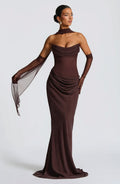 Liora Maxi Dress Plum Brown