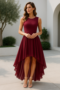 Liora | Women's High-Low Sleeveless Wedding Guest Dress