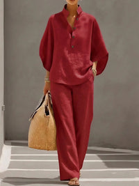 Liora | Women's Two Piece Set Wide Leg Pants