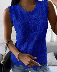 Léonie | Women's Floral Lace Sleeveless Top