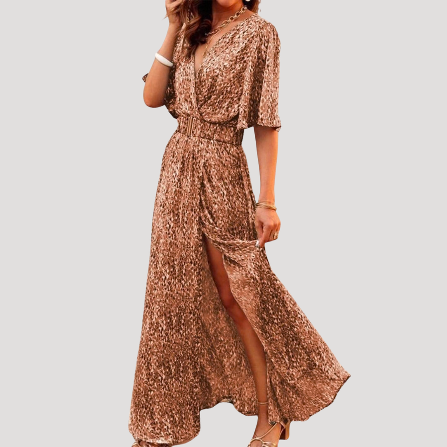 Léonie | Women's Printed Wrap Maxi Dress