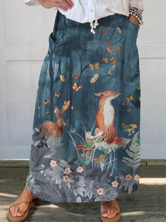 Lorraine | Women's Animal Print Maxi Skirt