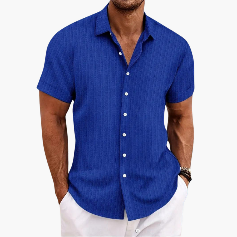 Lucian | Men's Short Sleeve Button-Up Collared Shirt