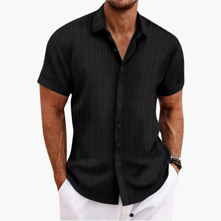 Lucian | Men's Short Sleeve Button-Up Collared Shirt