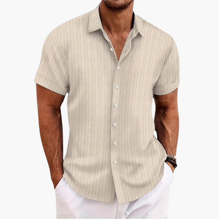 Lucian | Men's Short Sleeve Button-Up Collared Shirt