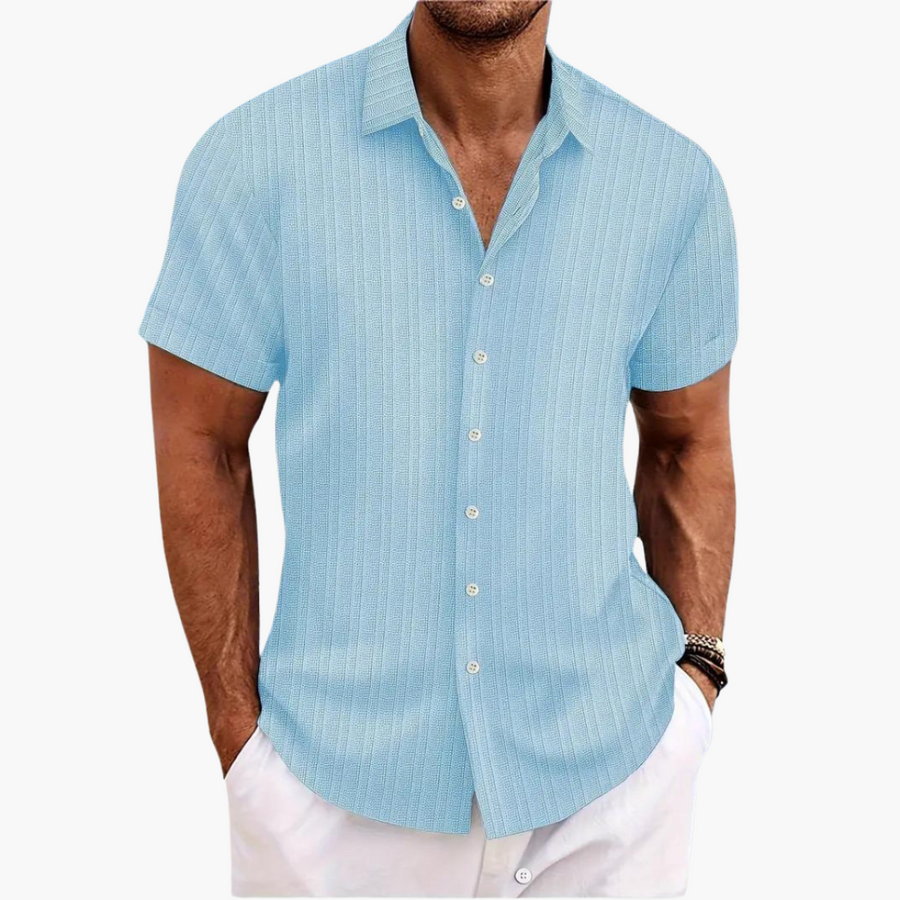 Lucian | Men's Short Sleeve Button-Up Collared Shirt