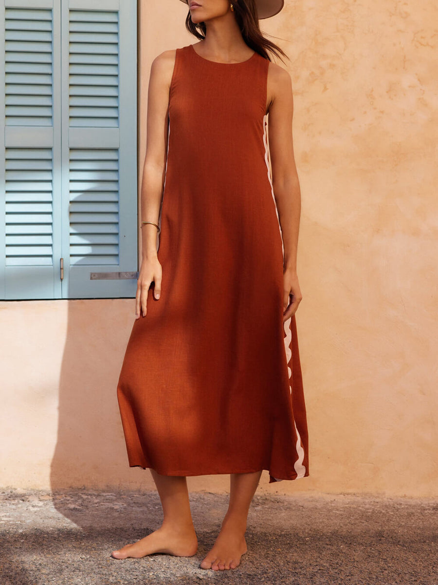 Lyralei | Women's Sleeveless Contrast Trim Midi Dress