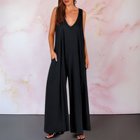 Lyraleth | Women's V-Neck Sleeveless Wide Leg Jumpsuit