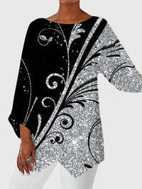 Lysander | Women's Butterfly Print 3/4 Sleeve Top