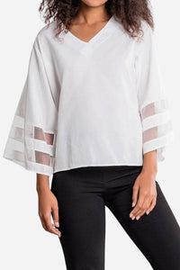 Lysandra | Women's Bell Sleeve V-Neck Blouse
