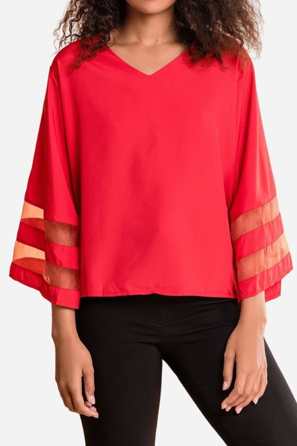 Lysandra | Women's Bell Sleeve V-Neck Blouse