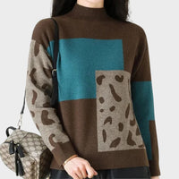 Lysandra | Women's Mock Neck Colorblock Sweater