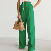 Lysette | Women's High Waist Wide Leg Pleated Pants
