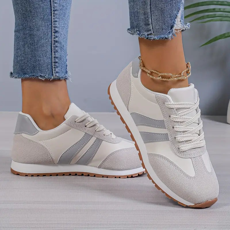 Maeva | Women's Retro Lace-Up Casual Sneakers
