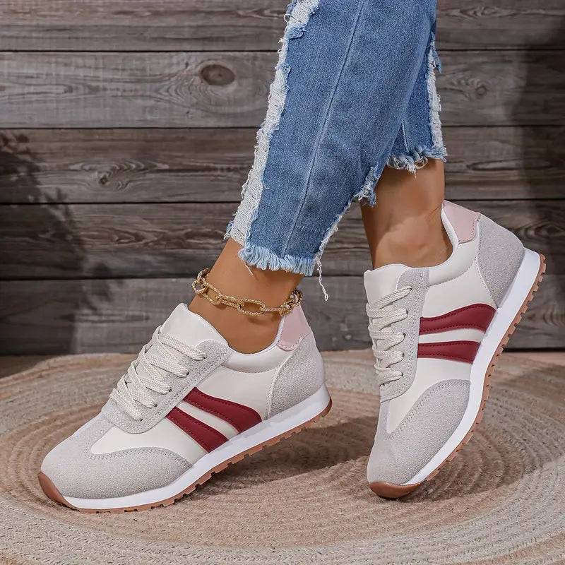 Maeva | Women's Retro Lace-Up Casual Sneakers