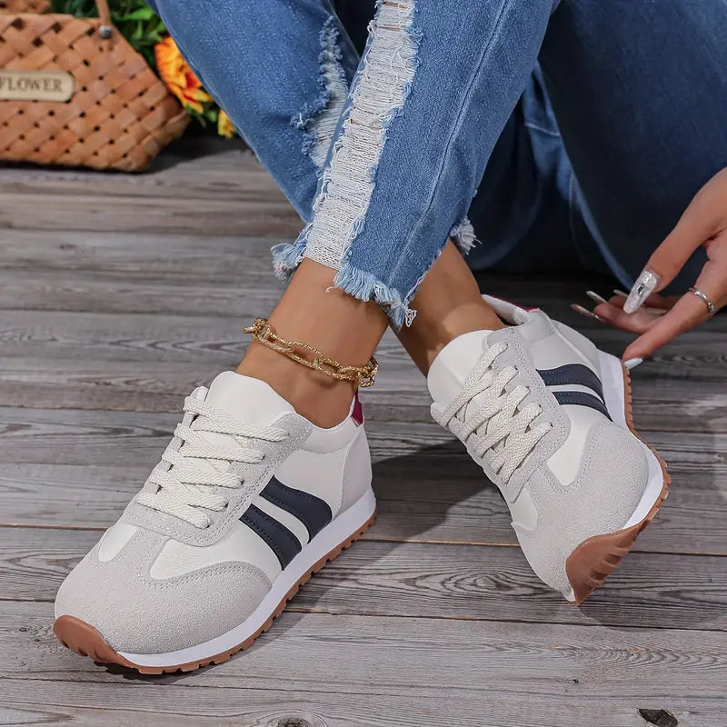 Maeva | Women's Retro Lace-Up Casual Sneakers