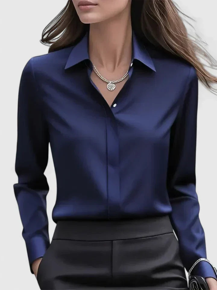 Maeve | Women's Long Sleeve Button Down Collared Blouse