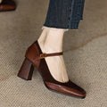Maeve | Women's Square Toe Block Heel Mary Jane Pumps