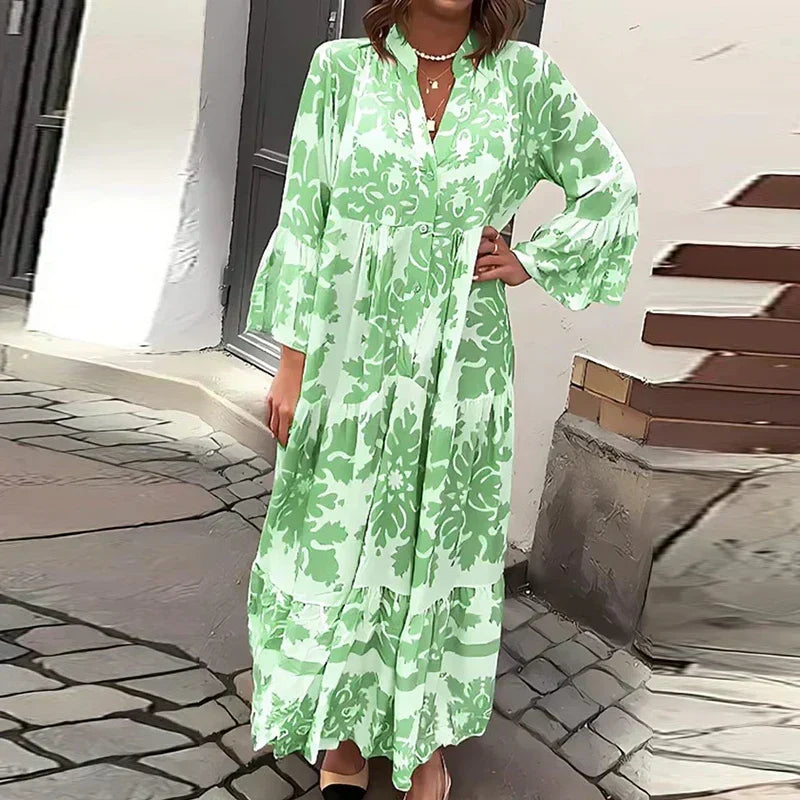 Magnolia | Women's Floral Print Long Sleeve Maxi Dress