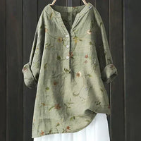 Magnolia | Women's Floral V-Neck Long Sleeve Tunic
