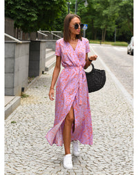 Beatrice - Stylish V-Neck Floral Dress