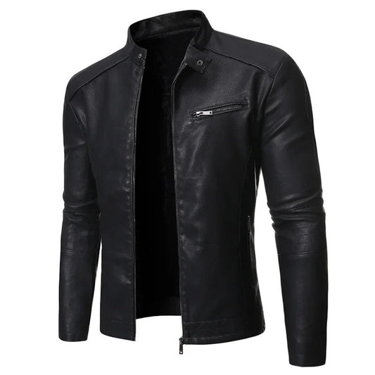 Lennox - Elegant Leather Jacket – Black