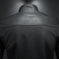 Soren - Stand Collar Leather Jacket