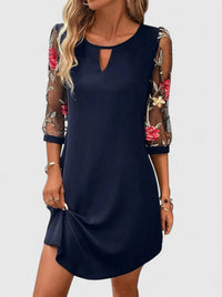 Raveline | Elegant Summer Dress Navy Blue