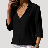 Maren | Women's Long Sleeve Collared Button-Down Blouse