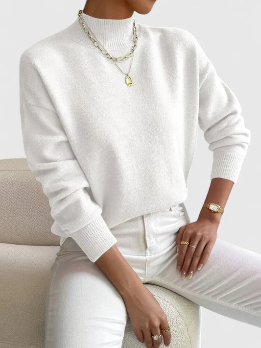 Marchelina | Elegant Turtleneck Sweater White